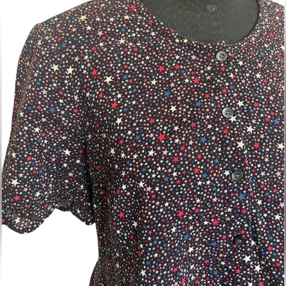 Madewell Studio Ruffle Hem Top Starry Night